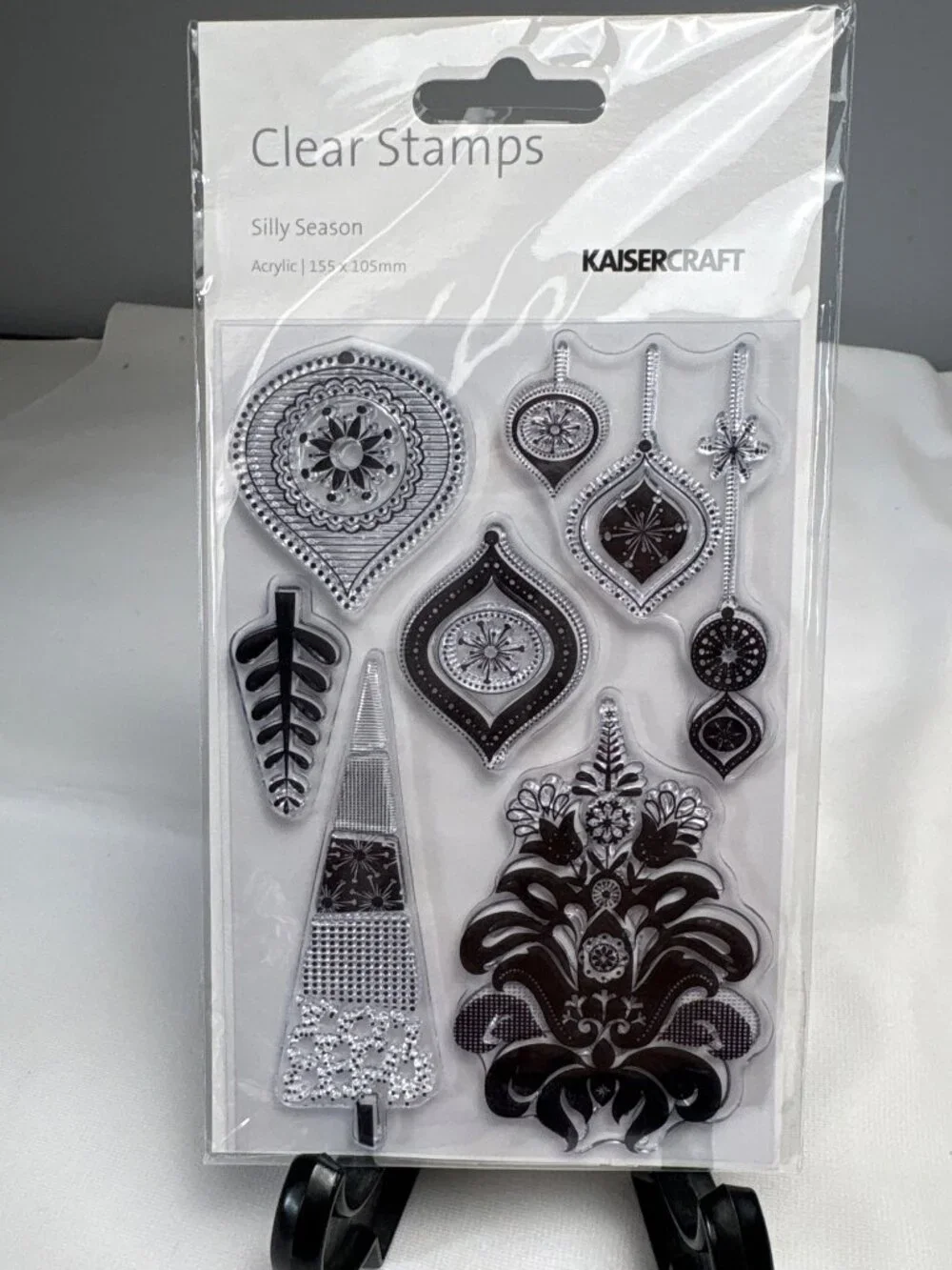 Kaisercraft Silly Season Clear Cling Christmas Acrylic Stamps Ornaments Set